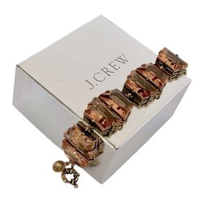 J. Crew Faceted Crystal Trapezoid-Shape Stone Bracelet Vintage